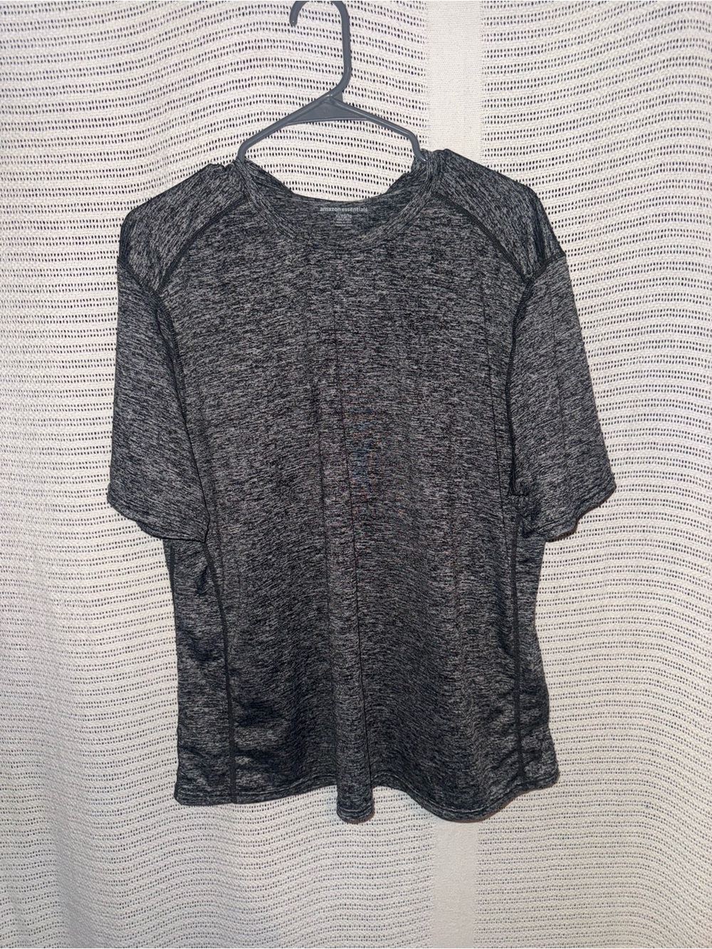 Amazon Essentials Heather Charcoal Short-Sleeve Crew Neck Tee